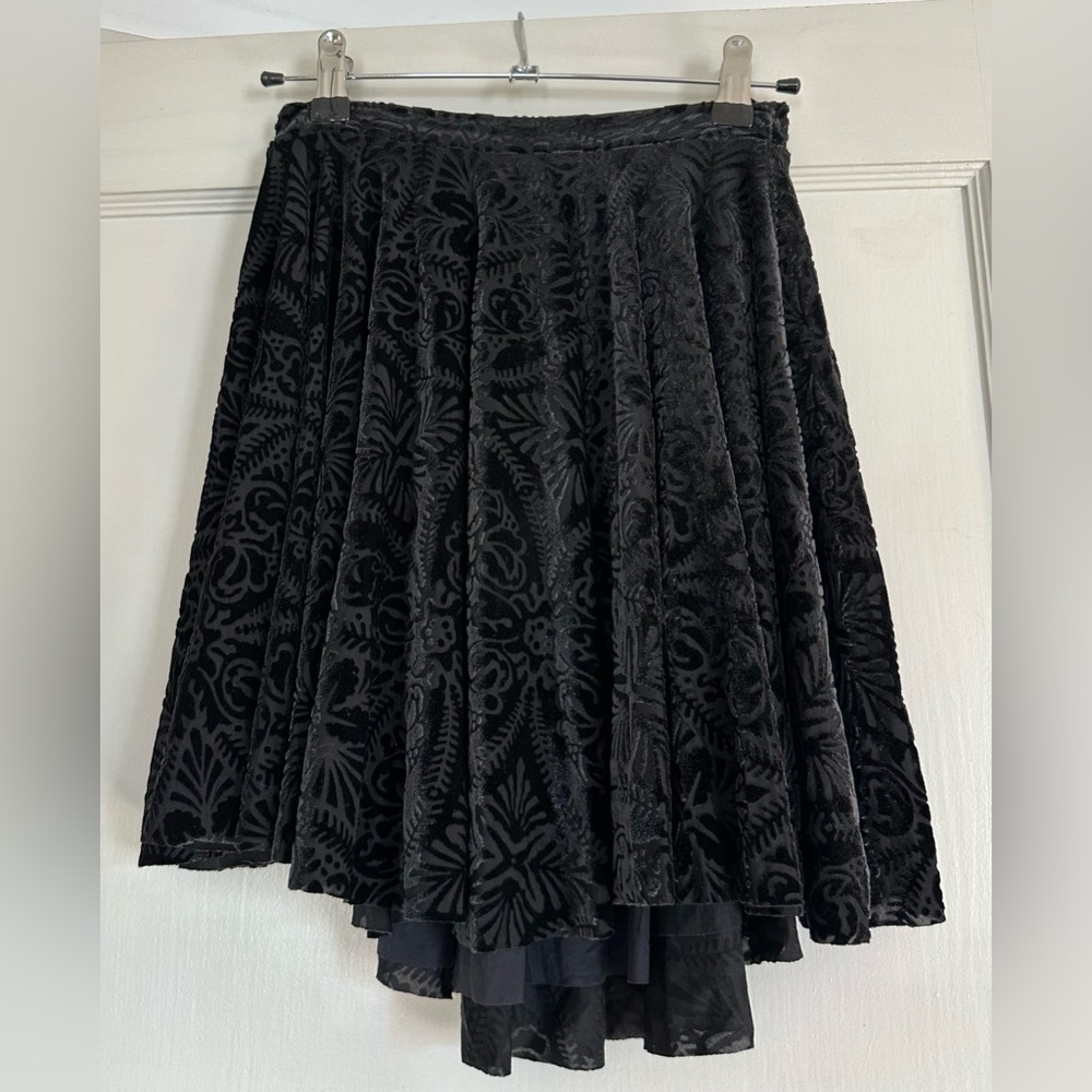 Black Milk Burned Velvet Skater Skirt - Picture 3 of 4